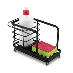 Organizer do zlewu druciany Tadar Trendy 23,5 x 13,5 x 15 cm czarny