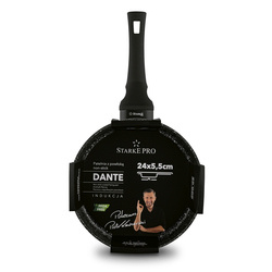 Patelnia indukcyjna non-stick z pokrywką Starke Pro Dante 24 cm