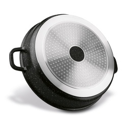 Patelnia na indukcję głęboka krótkie uchwyty Konighoffer Pollo Black 32 x 8 cm