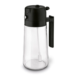 Szklana butelka na ocet i oliwę ze spryskiwaczem Tadar 450 ml czarna