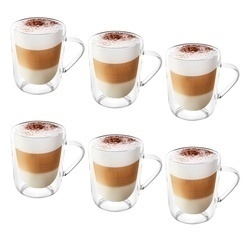 Szklanki termiczne do kawy Tadar Sublime U-type 300 ml 6 szt. i 6 łyżeczek