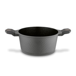 Zestaw garnków na indukcję Starke Pro Texture Grey 10 elementów i 3 noże Toshiro