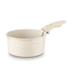 Zestaw garnków Starke Pro Compacti Cream 11 elementów odpinany uchwyt