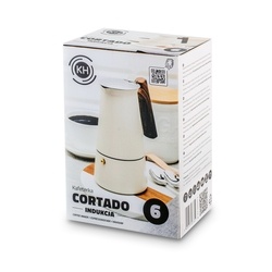 Kawiarka nierdzewna Konighoffer Cortado 6 filiżanek kremowa
