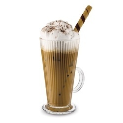 Komplet 6 szklanek do kawy Tadar Latte Anastazja 300 ml i 6 łyżeczek koktajlowych