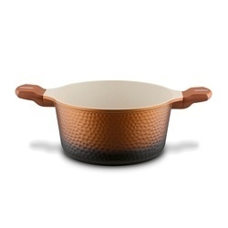 Zestaw garnków na indukcję Starke Pro Texture Copper 10 elementów i 3 noże Toshiro