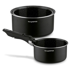 Zestaw garnków z odpinaną rączką Konighoffer Spinel Black 4 elementy bez indukcji