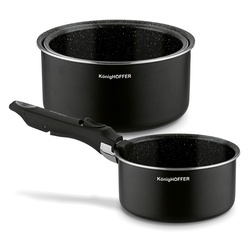 Zestaw garnków z odpinaną rączką Konighoffer Spinel Black 4 elementy indukcja 