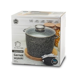 Garnek ceramiczny wysoki Konighoffer Kingstone 6,85 l okrągły z aromatyzerem i 2 nakładki