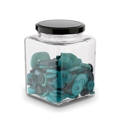 Słoiki szklane z metalową zakrętką Tadar Belo 300 ml 12 sztuk i 96 etykiet na przyprawy