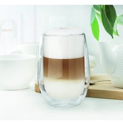 Szklanki termiczne do kawy Tadar Sublime 300 ml 6 szt. i spieniacz do mleka