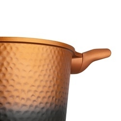 Zestaw garnków na indukcję Starke Pro Texture Copper 10 elementów i 3 noże Toshiro