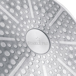 Zestaw garnków Starke Pro Compacti Cream 11 elementów odpinany uchwyt