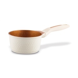 Zestaw garnków na indukcję Starke Pro Texture Creamy 10 elementów i 4 noże Toshiro