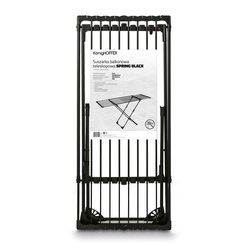 Suszarka balkonowa teleskopowa Konighoffer Spring Black 108-190 x 56 x 94 cm