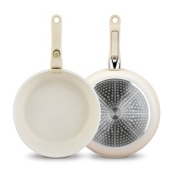 Zestaw garnków Starke Pro Compacti Cream 9 elementów odpinany uchwyt