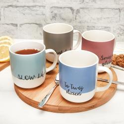 Komplet kubków porcelanowych Tadar Softly 430 ml 4 szt.