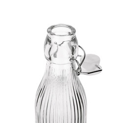 Butelka szklana z klipsem Tadar Paski 250 ml