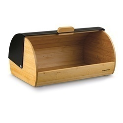 Chlebak bambusowy Konighoffer Nero 39 x 25,5 x 19 cm czarny