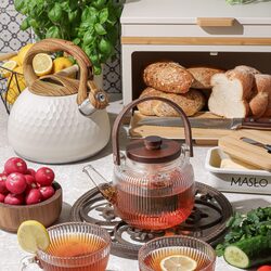 Czajnik tradycyjny na gaz i indukcję Konighoffer Mauro 3 l kremowy