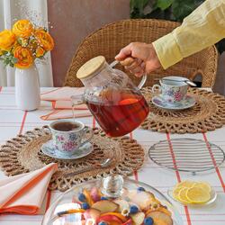 Dzbanek szklany ze spiralą i podgrzewaczem ceramicznym Tadar Nexo 1,8 l