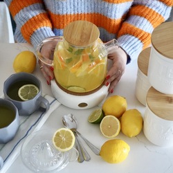 Dzbanek szklany ze spiralą i podgrzewaczem ceramicznym Konighoffer Nexo 1,3 l