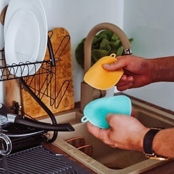 Gąbka silikonowa do mycia naczyń Tadar Silico pomarańczowa