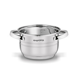 Garnek na indukcję ze stali nierdzewnej Konighoffer Bari Silver 2 l
