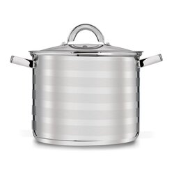 Garnek prosty ze stali nierdzewnej Tadar Paski 6,5 l
