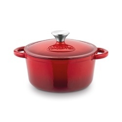 Gęsiarka żeliwna brytfanna emaliowana Konighoffer 2,8 l 21 x 10,5 cm okrągła czerwona