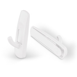 Haczyki samoprzylepne 2 sztuki białe Tadar Quickfix 7,5 x 2,3 x 2,8 cm