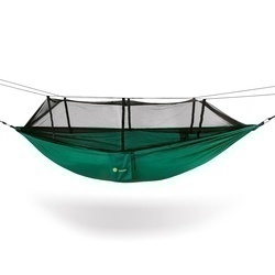 Hamak ogrodowy z moskitierą i linami Tadar Kemping 270 x 140 cm zielony