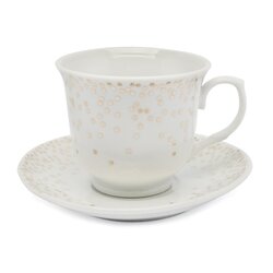 Komplet dwóch filiżanek do kawy ze spodkami Tadar Bella Feguro Punto D'oro 250 ml