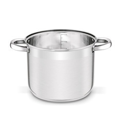 Komplet garnków prostych ze stali nierdzewnej z pokrywkami Tadar 6 elementów 4 l, 6,5 l, 8 l