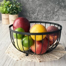 Koszyk na owoce Tadar czarny 25 x 13 cm