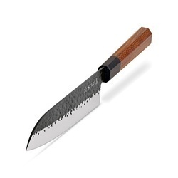 Nóż Santoku ręcznie robiony z twardej stali Starke Pro Toshiro 18 cm