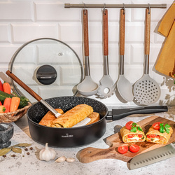 Patelnia indukcyjna głęboka non-stick z pokrywką Starke Pro Sesar 26 cm