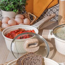 Rondel z powłoką ceramiczną na indukcję Konighoffer Rosti 18 cm 1,7 l kremowy