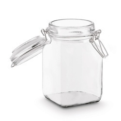 Słoik z klipsem i silikonową uszczelką Tadar Kwadrat II 280 ml 