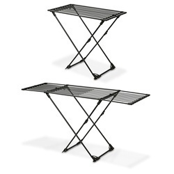 Suszarka balkonowa teleskopowa Konighoffer Spring Black 108-190 x 56 x 94 cm