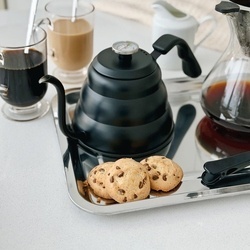 Taca metalowa nierdzewna Tadar 35,5 x 26,5 cm prostokątna