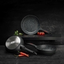 Zestaw 3 patelni ceramicznych głębokich Starke Pro Piccante 20 cm 24 cm 28 cm