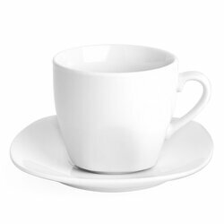 Zestaw filiżanek do kawy Tadar 12 elementów biały porcelanowy