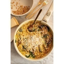 Zestaw garnków Starke Pro Compacti Cream 11 elementów odpinany uchwyt