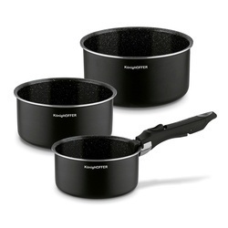 Zestaw garnków z odpinaną rączką Konighoffer Spinel Black 4 elementy bez indukcji