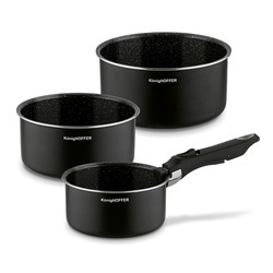 Zestaw garnków z odpinaną rączką Konighoffer Spinel Black 4 elementy indukcja 