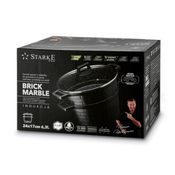 Garnek do gotowania na parze Starke Pro Brick Marble 6,3 l