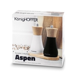 Zestaw młynków ręcznych do soli i do pieprzu Konighoffer Aspen