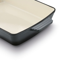 Brytfanna żeliwna emaliowana Konighoffer 39 x 23 x 7 cm szara