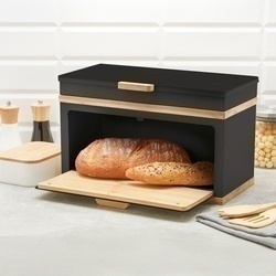 Chlebak stalowy dwupoziomowy Konighoffer Artesano 38 x 18 x 23 cm czarny